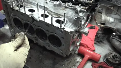 valves bent timing belt broke